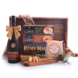 Gourmet and Remy Martin Gift Basket
