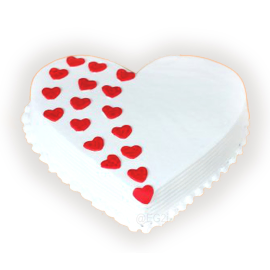 Simple and Sweet Vanilla Heart Cake