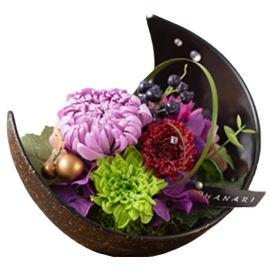 Preserved Flowers in Crescent Moon