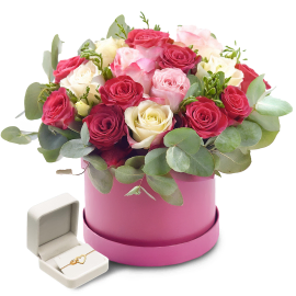 Diamond Bracelet and Rose Radiance Gift Box