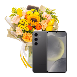Samsung Galaxy S24 and Bouquet Gift Set