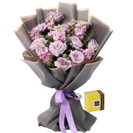 Love at Midnight Roses and Chocolates