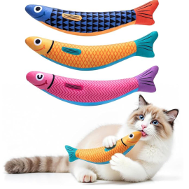 Catnip Crinkle Fish Trio Gift Set for Cats
