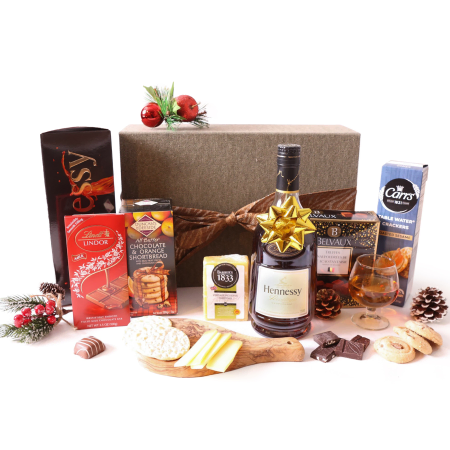 Cognac- und Schokoladen-Festtagsbox