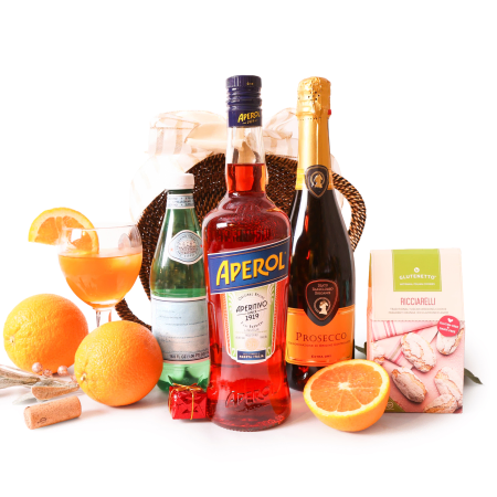 Italienische Feier mit Aperol Spritz-Geschenkkorb