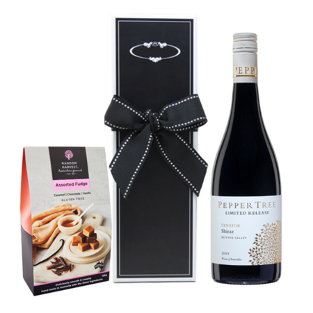 Rotwein- und Fudge-Genuss