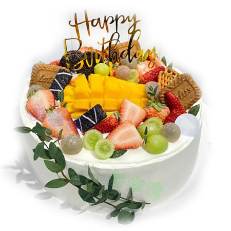 Frisches Obst und leckerer Gourmet-Kuchen