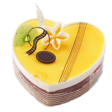 Herzförmiger Dekadenzkuchen