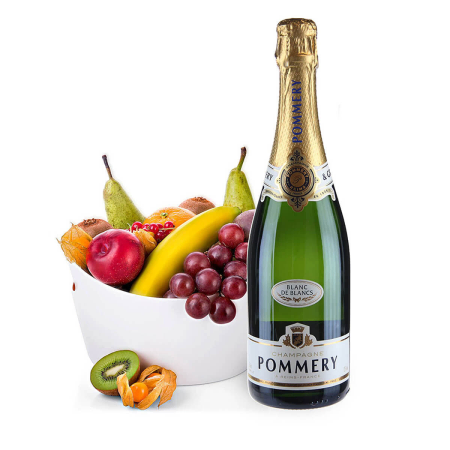 Geschenkset Obst und Champagner