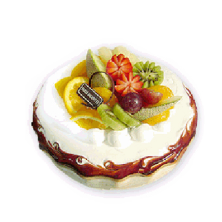 Obst und Sahnekuchen