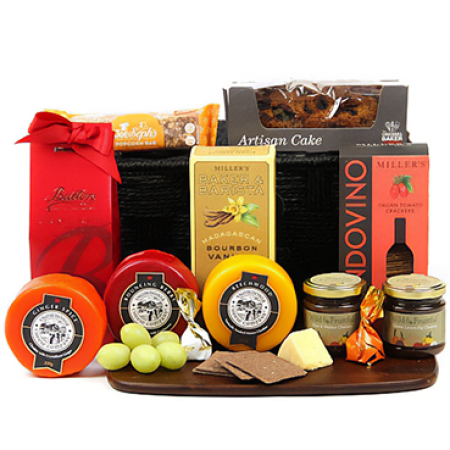 Obst- und Gourmet-Käsekorb