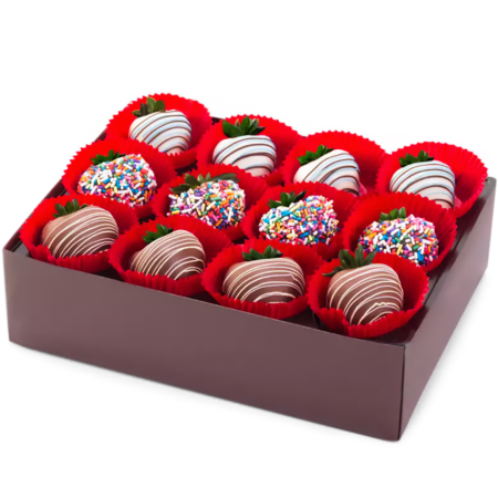 Schokoladen-Geburtstags-Erdbeeren